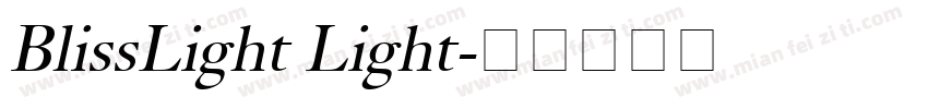 BlissLight Light字体转换